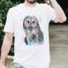 Great grey owl art T-shirt