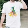 Green-crowned plover-crest hummingbird art T-shirt