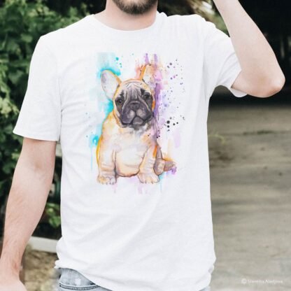 Fawn french bulldog art T-shirt