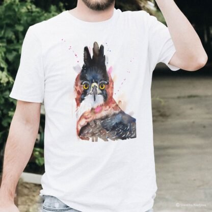 Ornate hawk-eagle art T-shirt