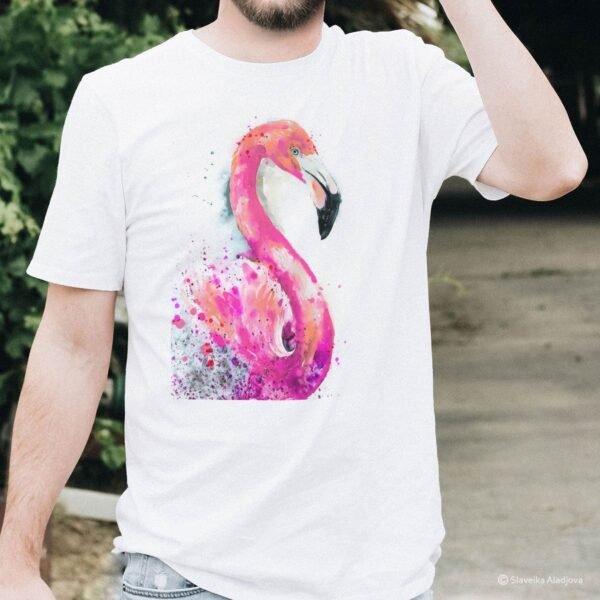 Pink Flamingo art T-shirt