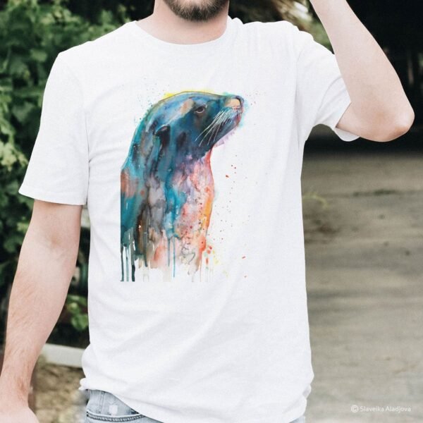 Sea lion art T-shirt