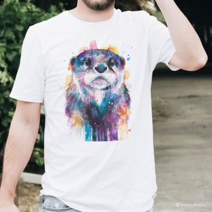 Otter art T-shirt
