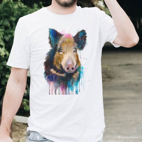Wild boar art T-shirt