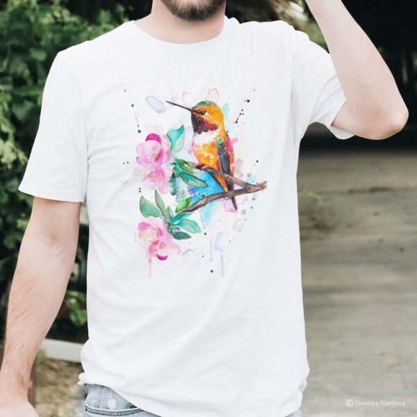 Rufous hummingbird art T-shirt
