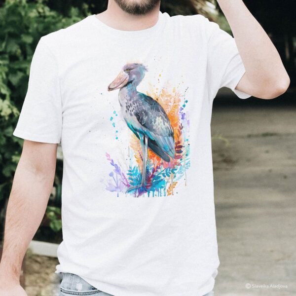 Shoebill art T-shirt
