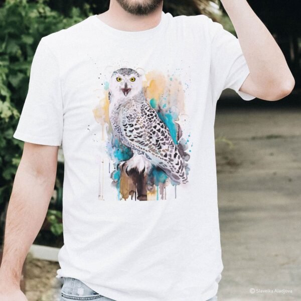 Snowy Owl art T-shirt