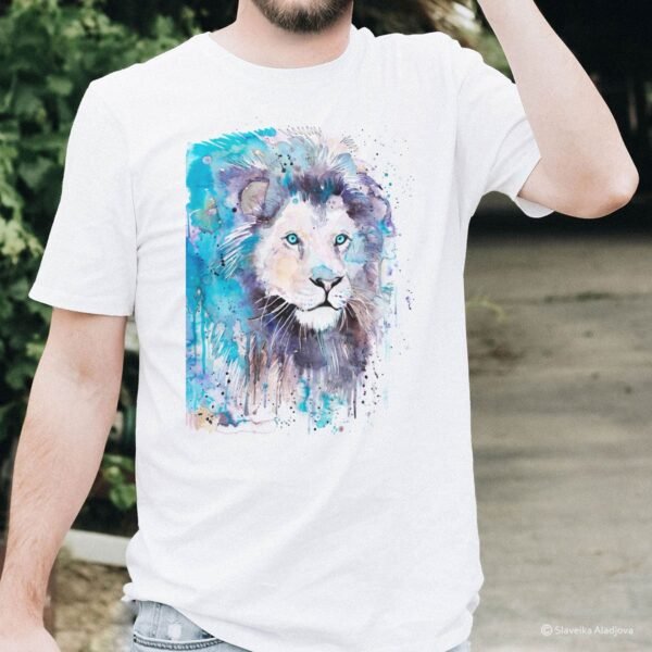 Blue Lion art T-shirt