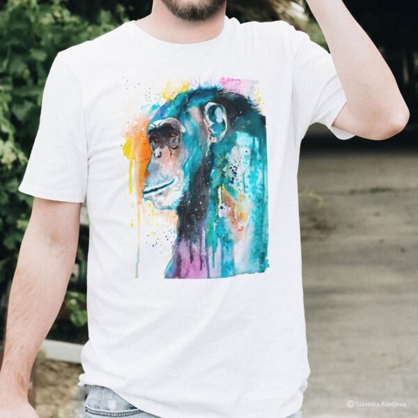 Colorful Chimp art T-shirt