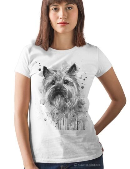 Black and white Cairn Terrier T-shirt