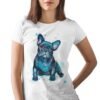 Black French Bulldog art T-shirt