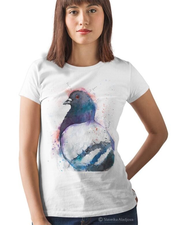 Pigeon art T-shirt