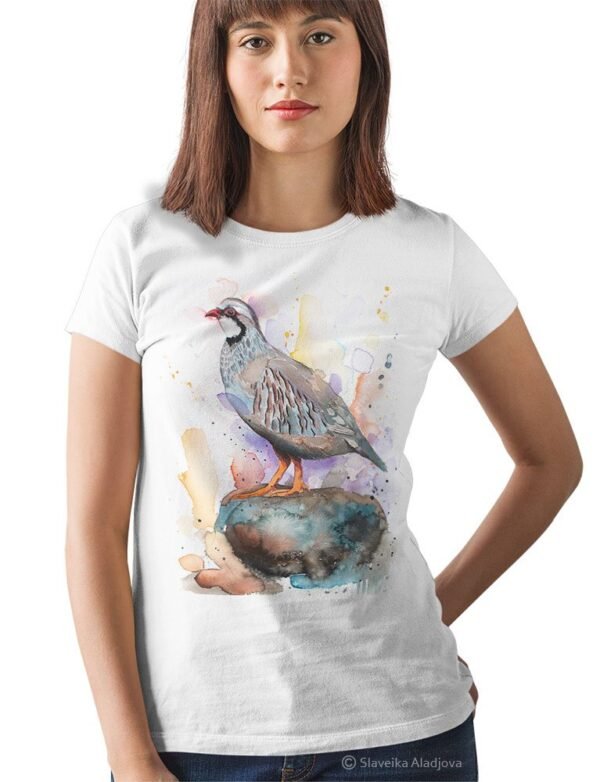 Red-legged partridge art T-shirt