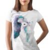 White Peacock art T-shirt
