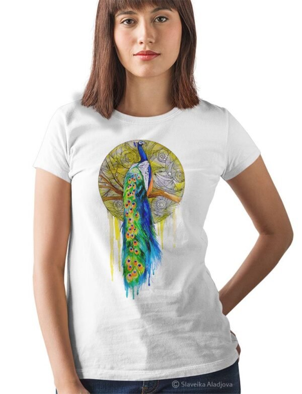 Peacock art T-shirt