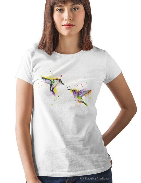 Hummingbirds art T-shirt