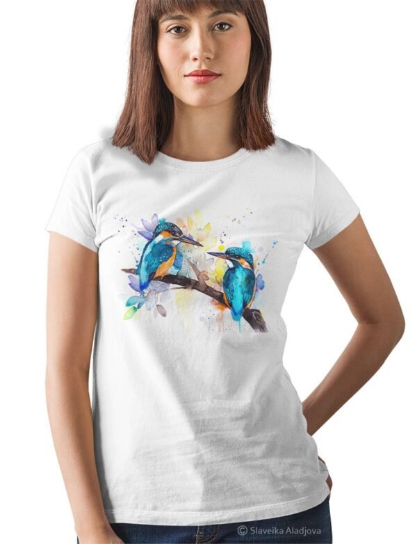 Common kingfisher art T-shirt