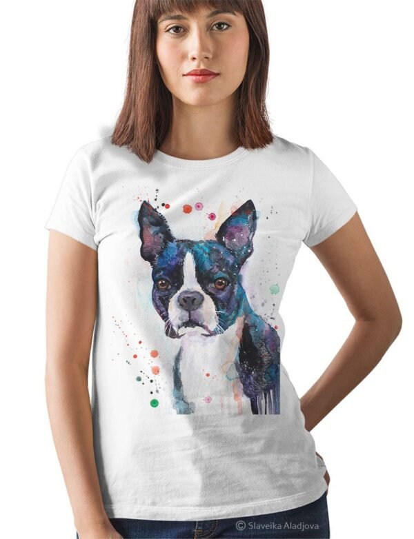 Boston Terrier art T-shirt