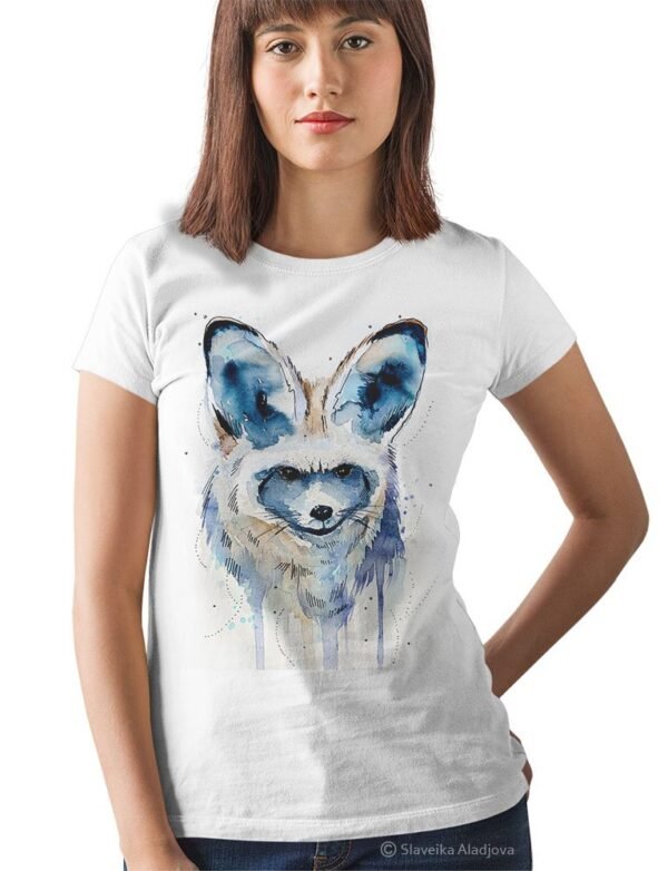 Bat-eared fox art T-shirt