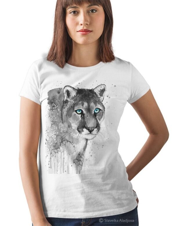 Black and white Puma art T-shirt