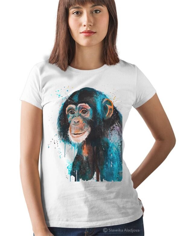 T-shirts-Kanelov-5 Baby Chimp Chimpanzee art T-shirt