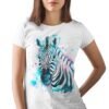 Blue Zebra art T-shirt