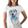 Blue Weimaraner art T-shirt