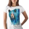Blue American black bear art T-shirt