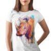 Colorful Rhino art T-shirt