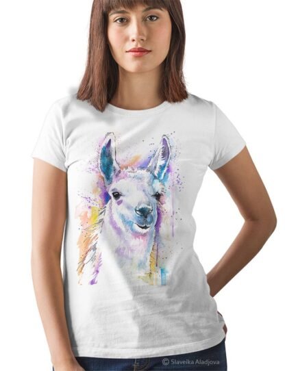 Llama art T-shirt