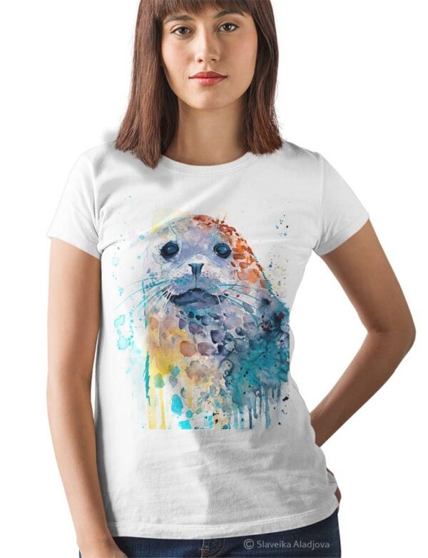 Harbor seal art T-shirt