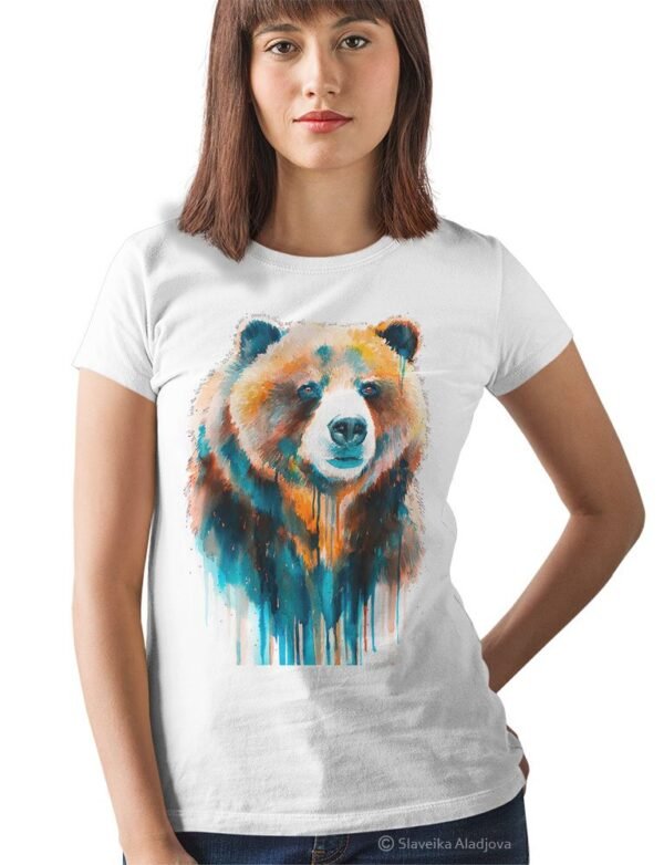 Grizzly bear art T-shirt
