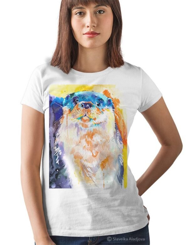 River Otter art T-shirt