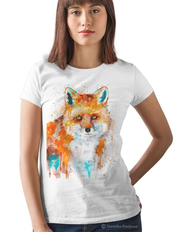 Red Fox art T-shirt