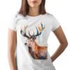 Red deer Stag art T-shirt