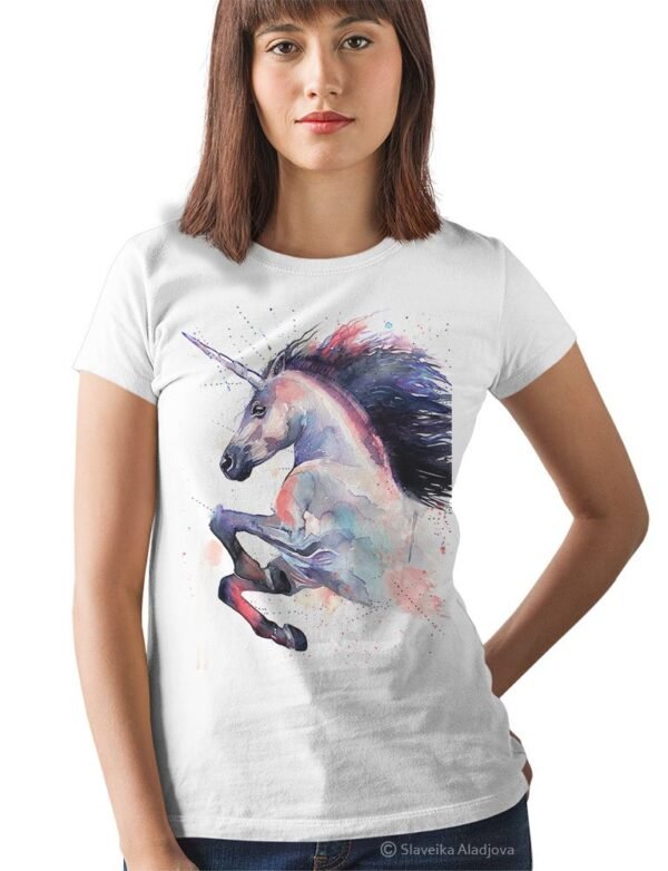 Pink Unicorn art T-shirt
