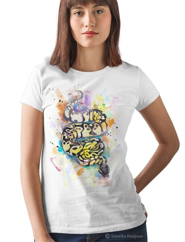 Pastel Ball Python Snake art T-shirt