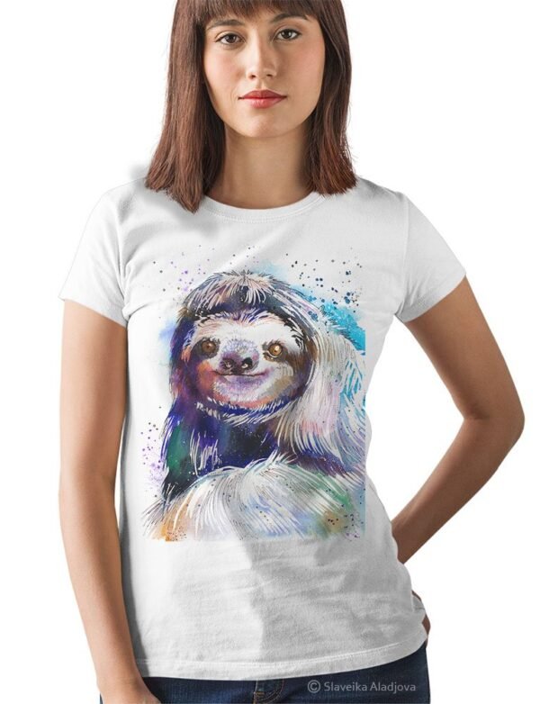 Three-toed sloth art T-shirt Three-toed sloth art T-shirt