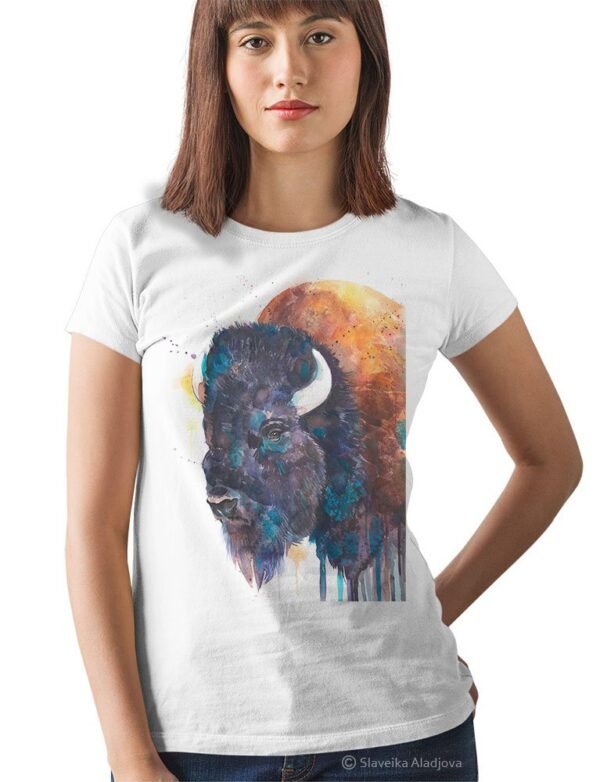 American bison art T-shirt