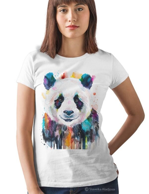 Colorful panda art T-shirt