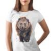 Brown bear art T-shirt