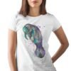 Blue manatee art T-shirt