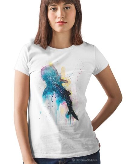 Blue Whale shark art T-shirt