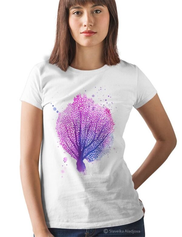 Purple sea fan art T-shirt