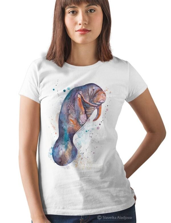 Manatee art T-shirt