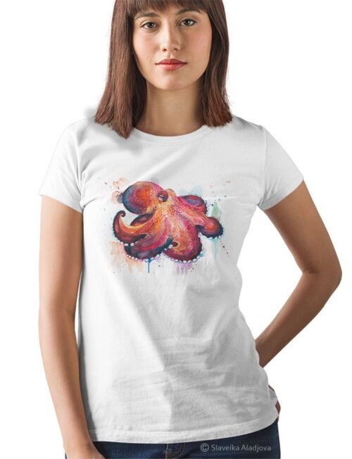 Coconut Octopus art T-shirt