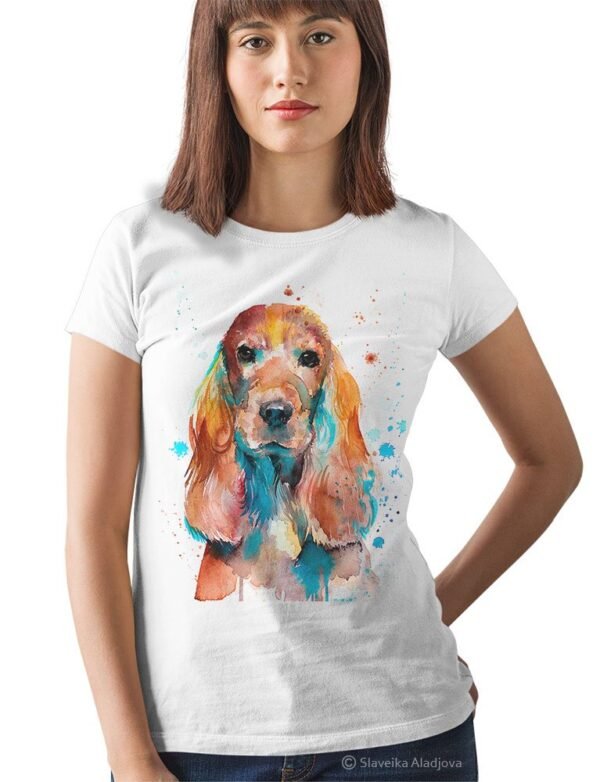English Cocker Spaniel art T-shirt English Cocker Spaniel art T-shirt