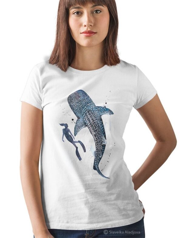 Scuba Diving with Whale Shark art T-shirt