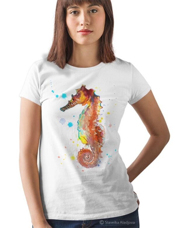 Seahorse art T-shirt