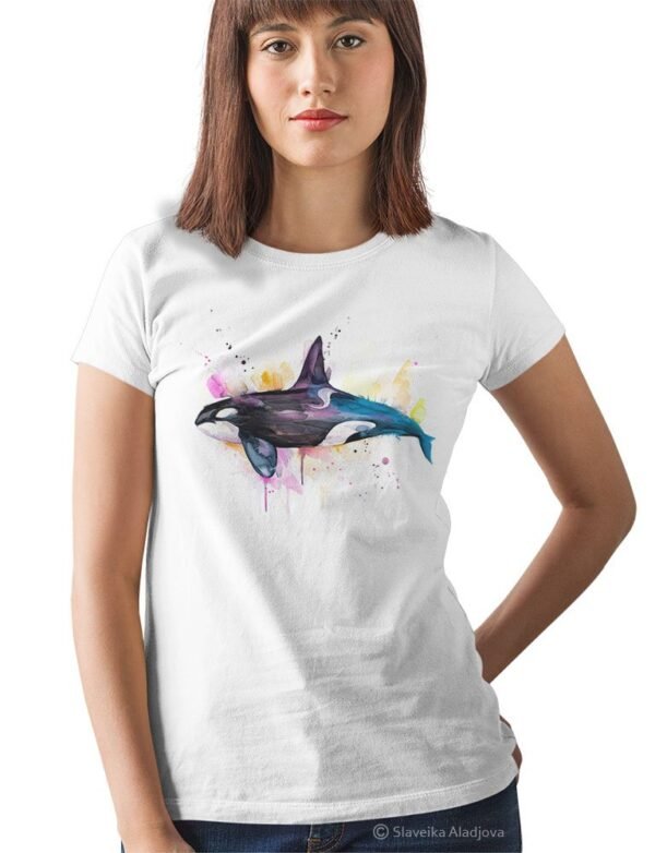 Killer whale art T-shirt